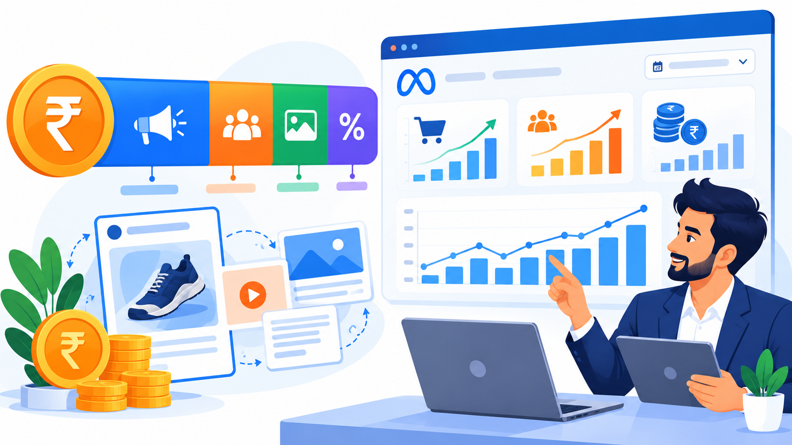 meta ads management cost in india